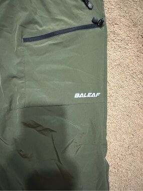 Baleaf Olive Green Hiking Pants with Drawcord Waist
